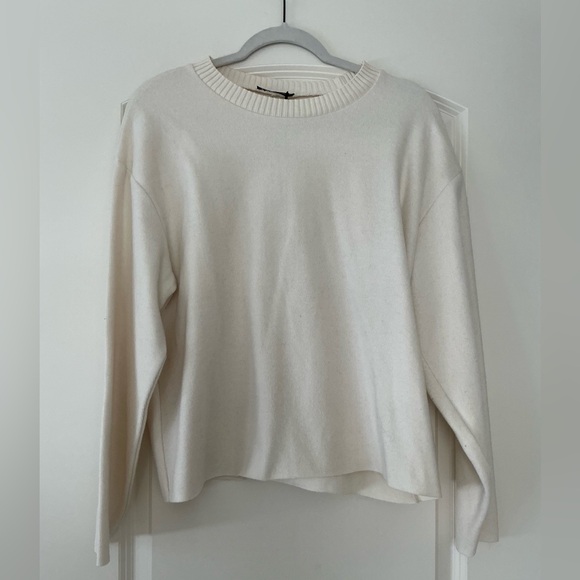 Zara Sweaters - NWT Zara Cream Soft Crew Neck Sweater